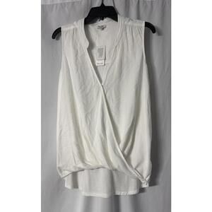 NWT Splendid Womens Sleeveless White Casual Top Blouse Shirt Size Medium